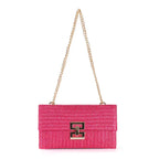 Bag Women's Vacation Style Multi-compartment Chain Flap Screw Lock Straw Bag - DanaFashionstore