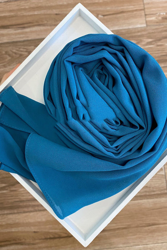 Women's Hijab Solid Pearl Chiffon Scarf
