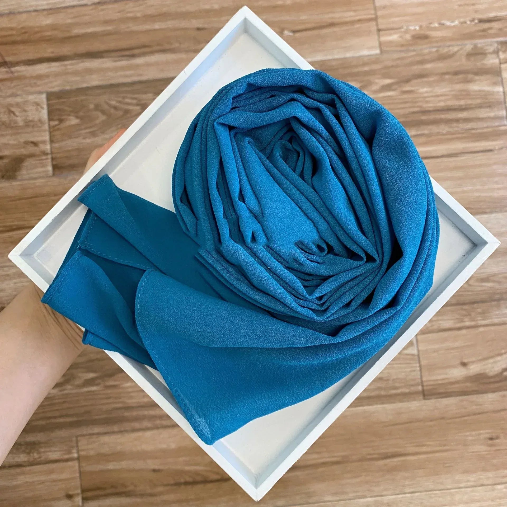 Women's Hijab Solid Pearl Chiffon Scarf - DanaFashionstore