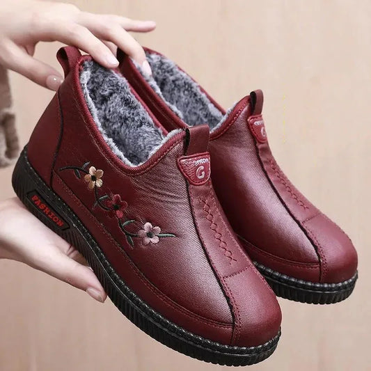 Middle-aged And Elderly Cotton Shoes With Velvet Thickening - DanaFashionstore