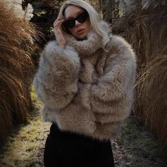 Women's Artificial Fur Fashion Baggy Coat 2026 - Oversized Winter Jacket - DanaFashionstore