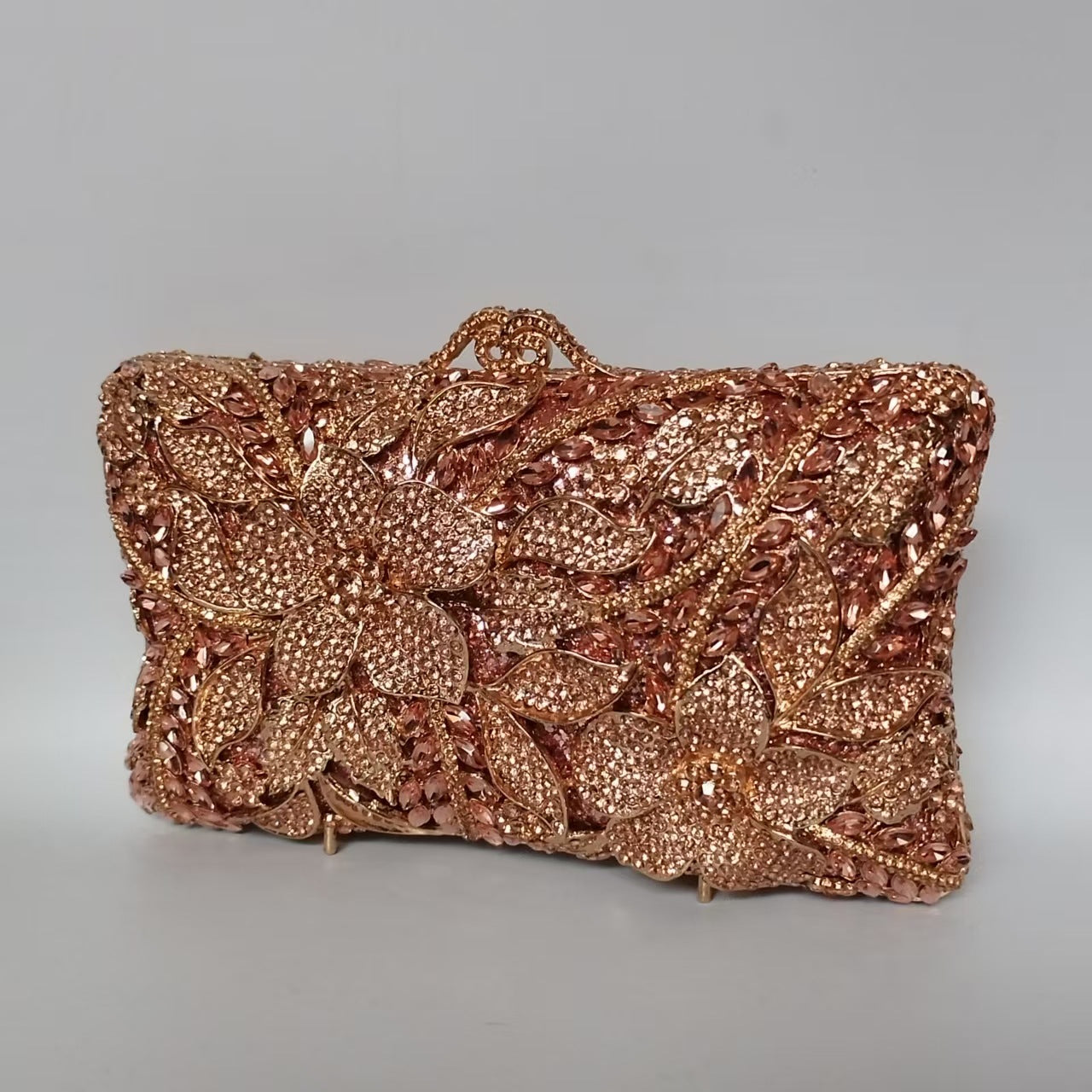 Flower Diamond Banquet Rhinestone Clutch Bridal Wedding Bag Dana Fashion