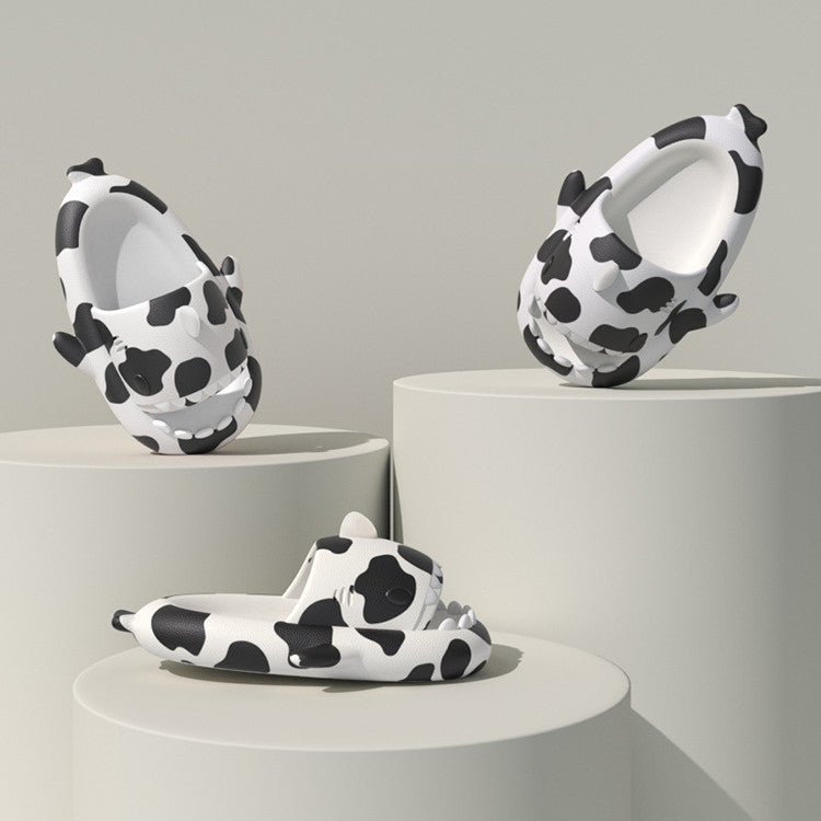 Cow Shark Slippers Women Indoor Home Non-slip