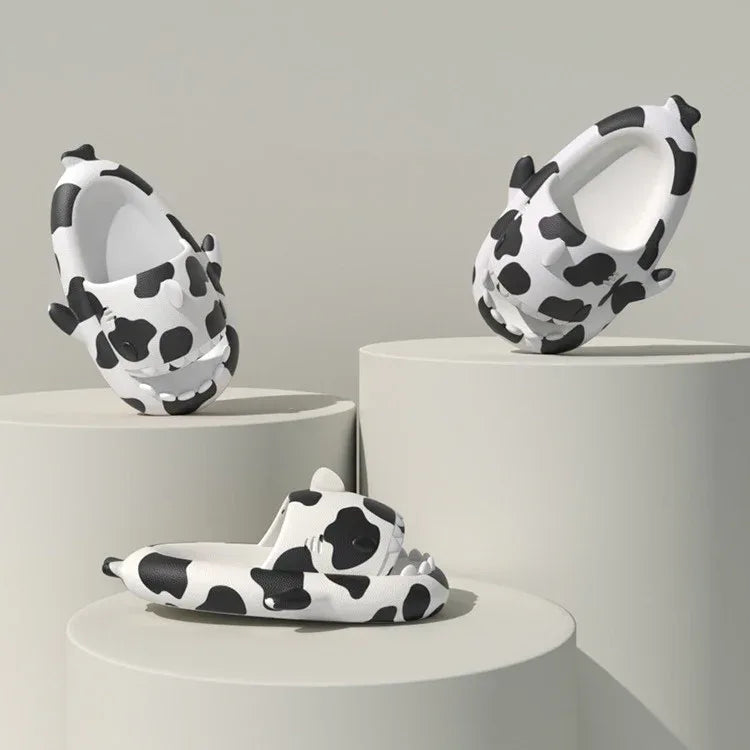Cow Shark Slippers Women Indoor Home Non-slip - DanaFashionstore