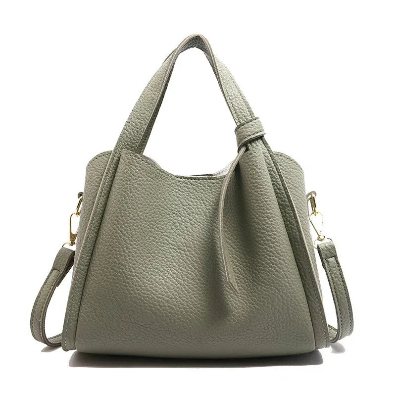 Korean Style Ins New Hong Kong Style Personalized Simple One-shoulder Underarm Bucket Bag Vegetable Basket Retro Crossbody Bag - DanaFashionstore