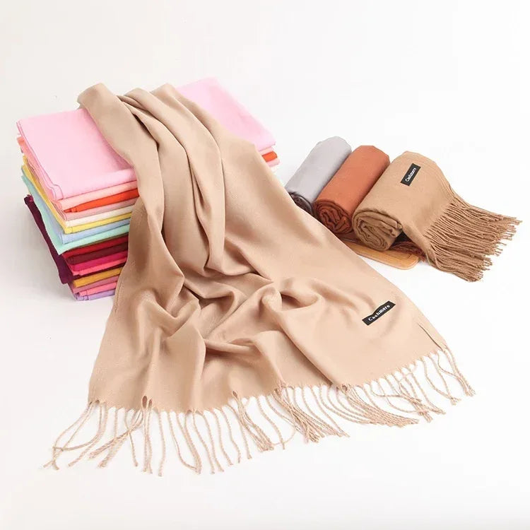 Pure Color Warm Keeping Scarf All-match Cashmere Shawl - DanaFashionstore