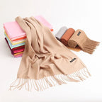 Pure Color Warm Keeping Scarf All-match Cashmere Shawl - DanaFashionstore