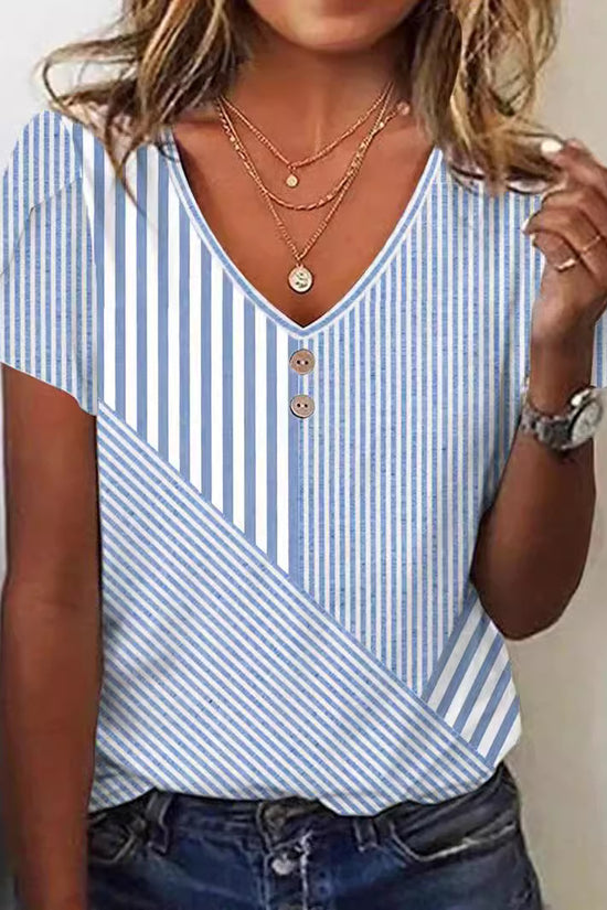 Summer Stripes Casual Style Top For Women