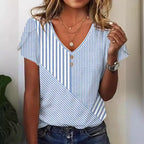 Summer Stripes Casual Style Top For Women - DanaFashionstore
