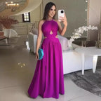 Velvet Pleated Round Neck Dress 2026 - Slim Fit Hip-Wrapped Dress - DanaFashionstore