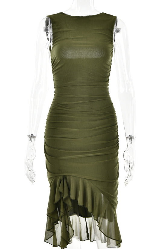 Summer Slim Skinny Sleeveless Dress For Women Fashion Party Club Dresses