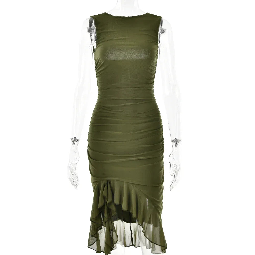 Summer Slim Skinny Sleeveless Dress For Women Fashion Party Club Dresses - DanaFashionstore