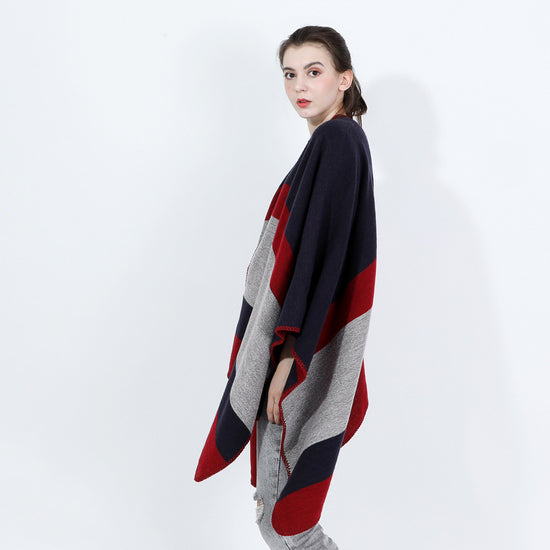 Women's Jacquard Silver Silk Shawl