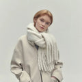 Winter Solid Color Scarf With Tassel Ins Style Fashion Versatile Warm Soft Long Scarf Women's Shawl - DanaFashionstore