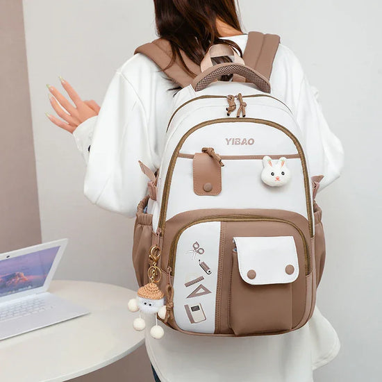 Large Capacity Fashion Color Contrast Stitching Korean Style Western Style Casual Bag - DanaFashionstore