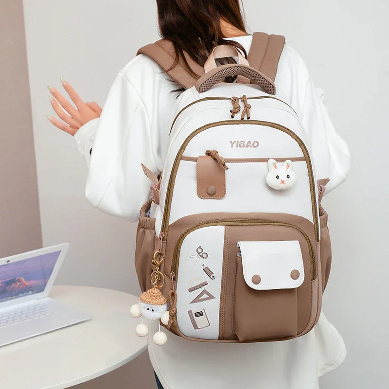 Large Capacity Fashion Color Contrast Stitching Korean Style Western Style Casual Bag - DanaFashionstore