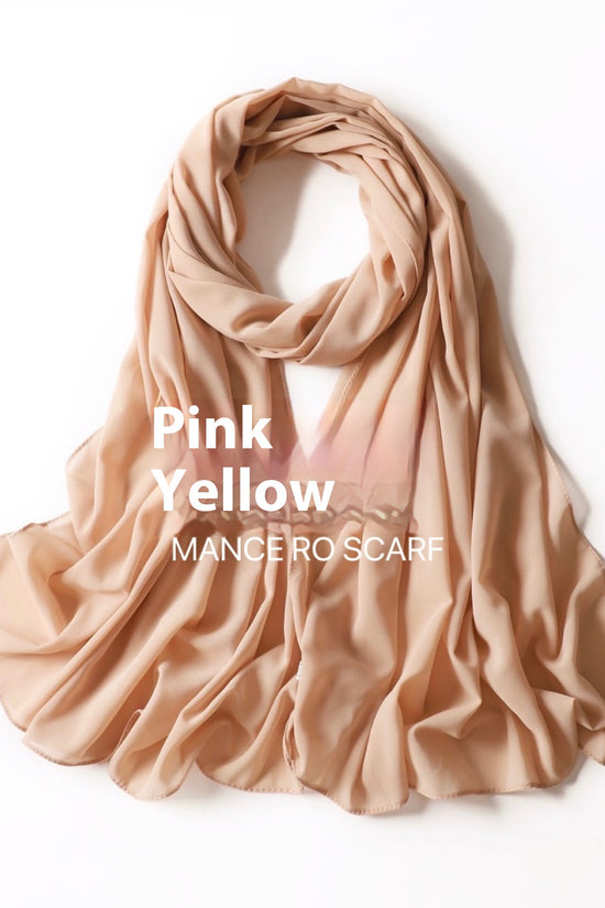 Pure Color Pearl Chiffon Scarf Headcloth Veil Chiffon Scarf