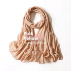 Pure Color Pearl Chiffon Scarf Headcloth Veil Chiffon Scarf - DanaFashionstore