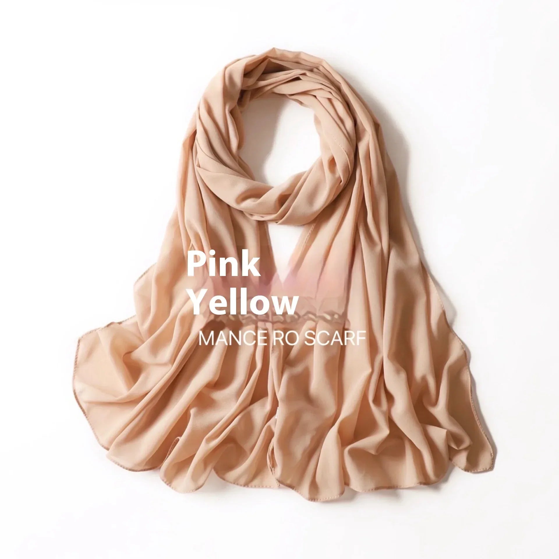 Pure Color Pearl Chiffon Scarf Headcloth Veil Chiffon Scarf - DanaFashionstore