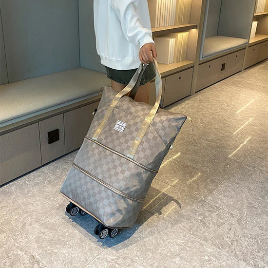 Large Capacity Travel Bags Dry Wet Separation Expansion Double Layer Luggage Totes Women - DanaFashionstore