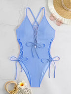 European And American Sexy Backless Siamese Bikini Swimsuit - DanaFashionstore