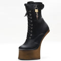 18cm Super High Heel Donkey Hoof Fancy Ankle Boots - DanaFashionstore