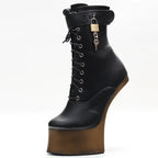18cm Super High Heel Donkey Hoof Fancy Ankle Boots - DanaFashionstore
