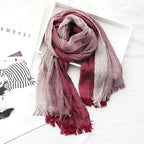 Women's Striped Cotton And Linen Scarf Shawl - DanaFashionstore