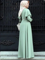 Plus Size Muslim Dress Cape - Elegant Hui Costume Arab National Robe for Women - DanaFashionstore