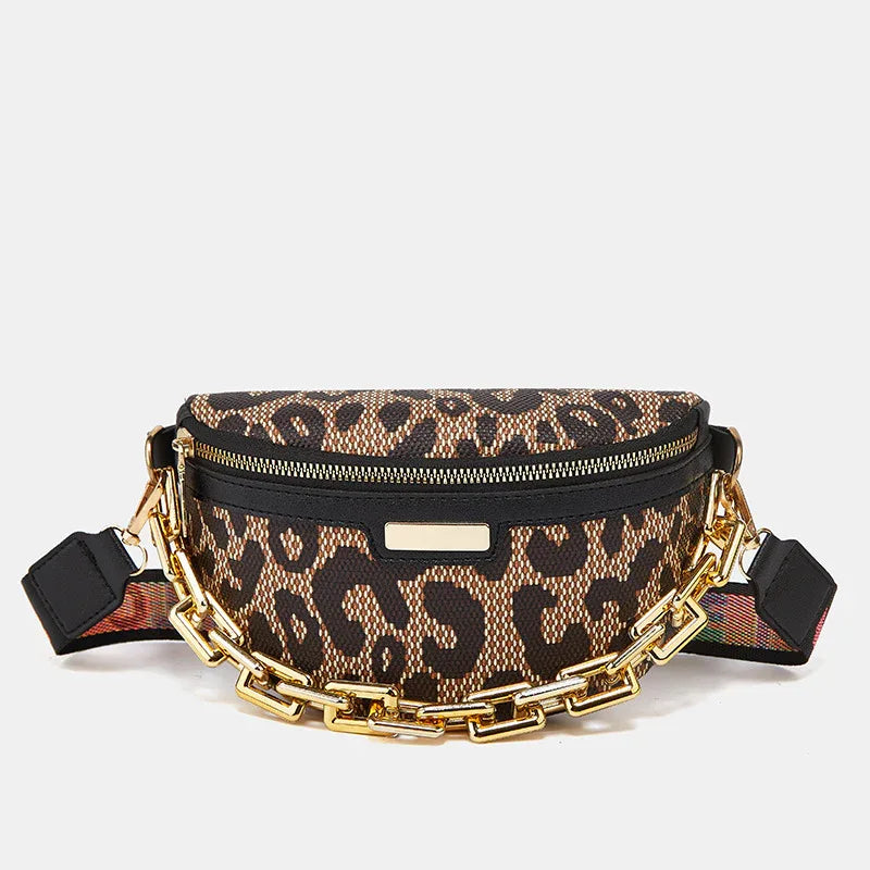 Women's Fashion Chest Bag Shoulder Bag Leopard Print Waist Bag - DanaFashionstore