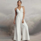 Sleeveless V-Neck Backless Jumpsuit 2026 - Skinny Sheath Jumpsuit - DanaFashionstore
