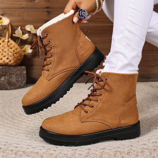 Women's Fashionable Waterproof High-top Cotton-padded Snow Boots - DanaFashionstore