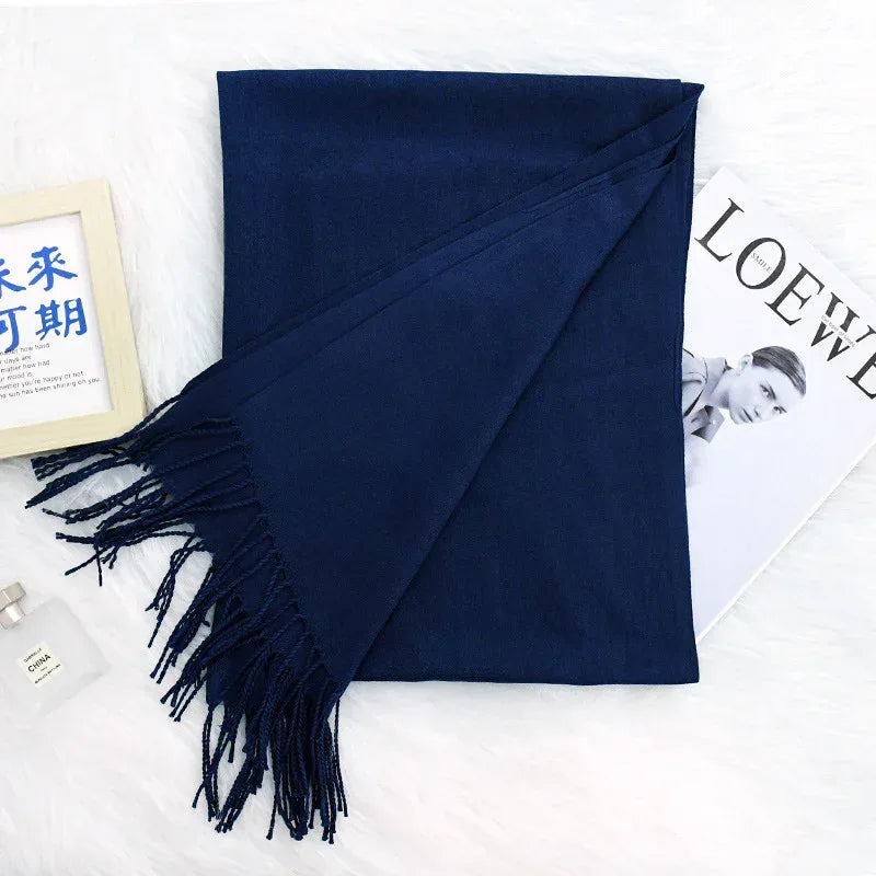Annual Meeting Warm Cashmere Tassel Scarf - DanaFashionstore