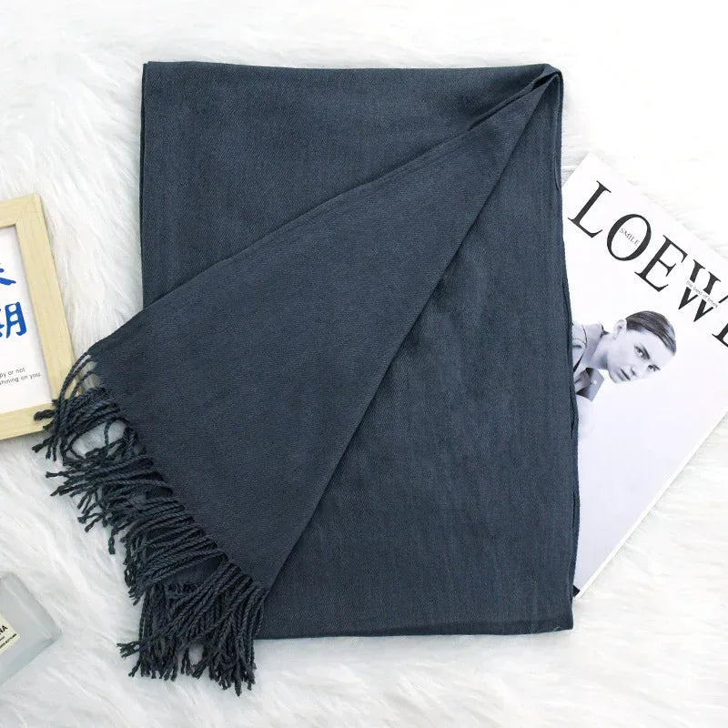 Annual Meeting Warm Cashmere Tassel Scarf - DanaFashionstore
