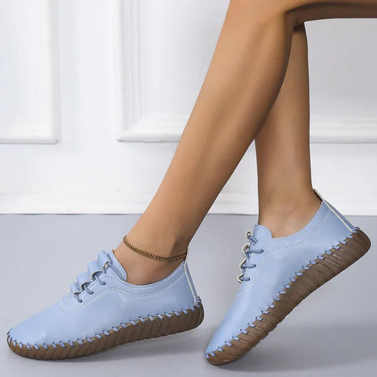 Women's Round Toe Lace-up Mother Soft-soled Flat Shoes - DanaFashionstore