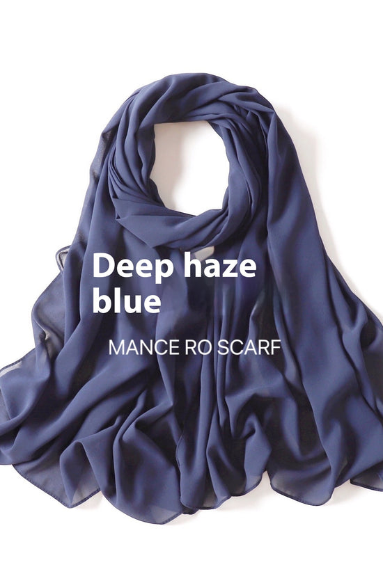 Pure Color Pearl Chiffon Scarf Headcloth Veil Chiffon Scarf