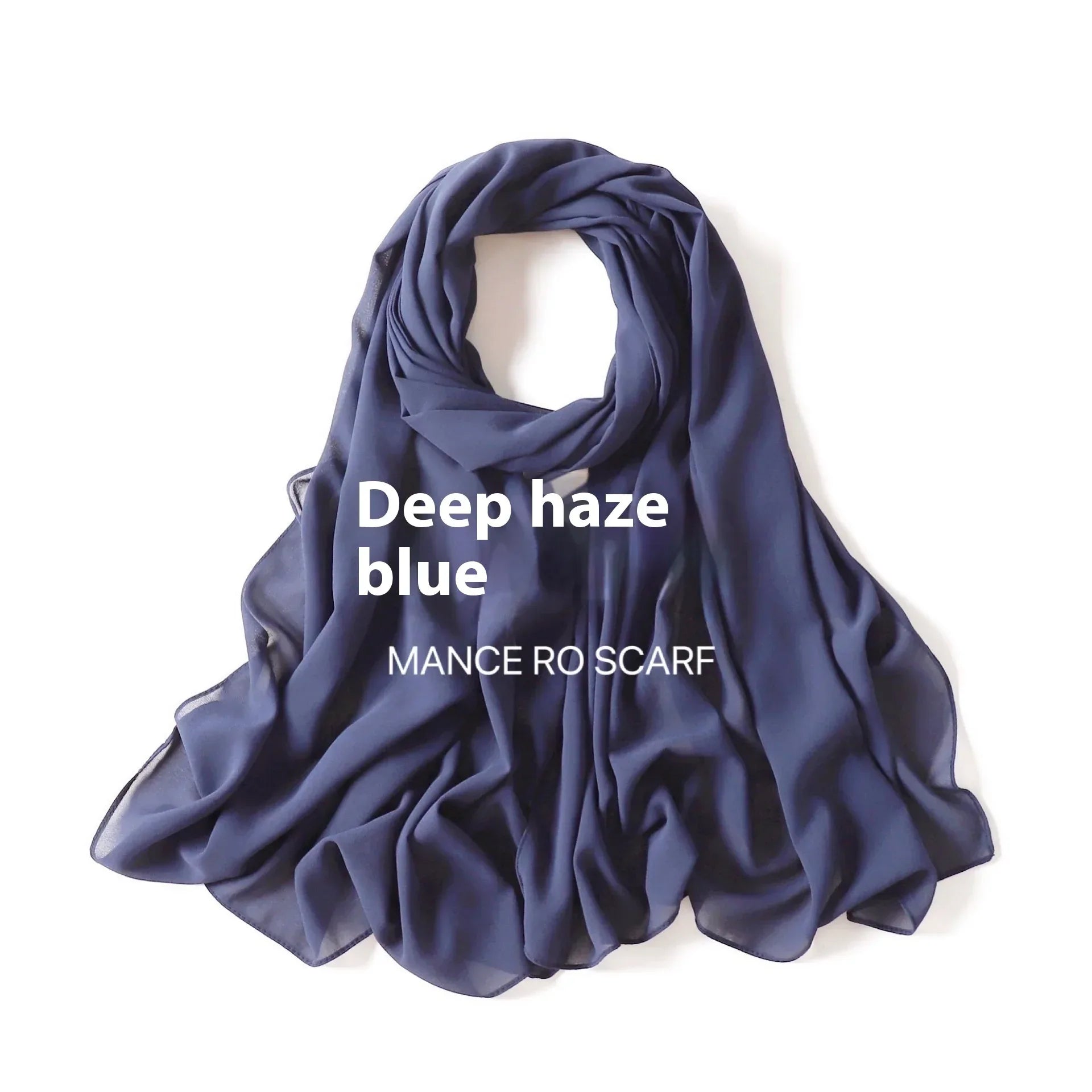 Pure Color Pearl Chiffon Scarf Headcloth Veil Chiffon Scarf - DanaFashionstore