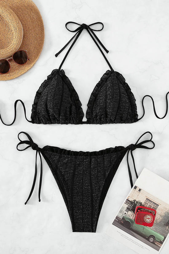 Women's Solid Color Stringy Selvedge Sexy Bikini - DanaFashionstore