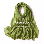 Pure Color Pearl Chiffon Scarf Headcloth Veil Chiffon Scarf - DanaFashionstore