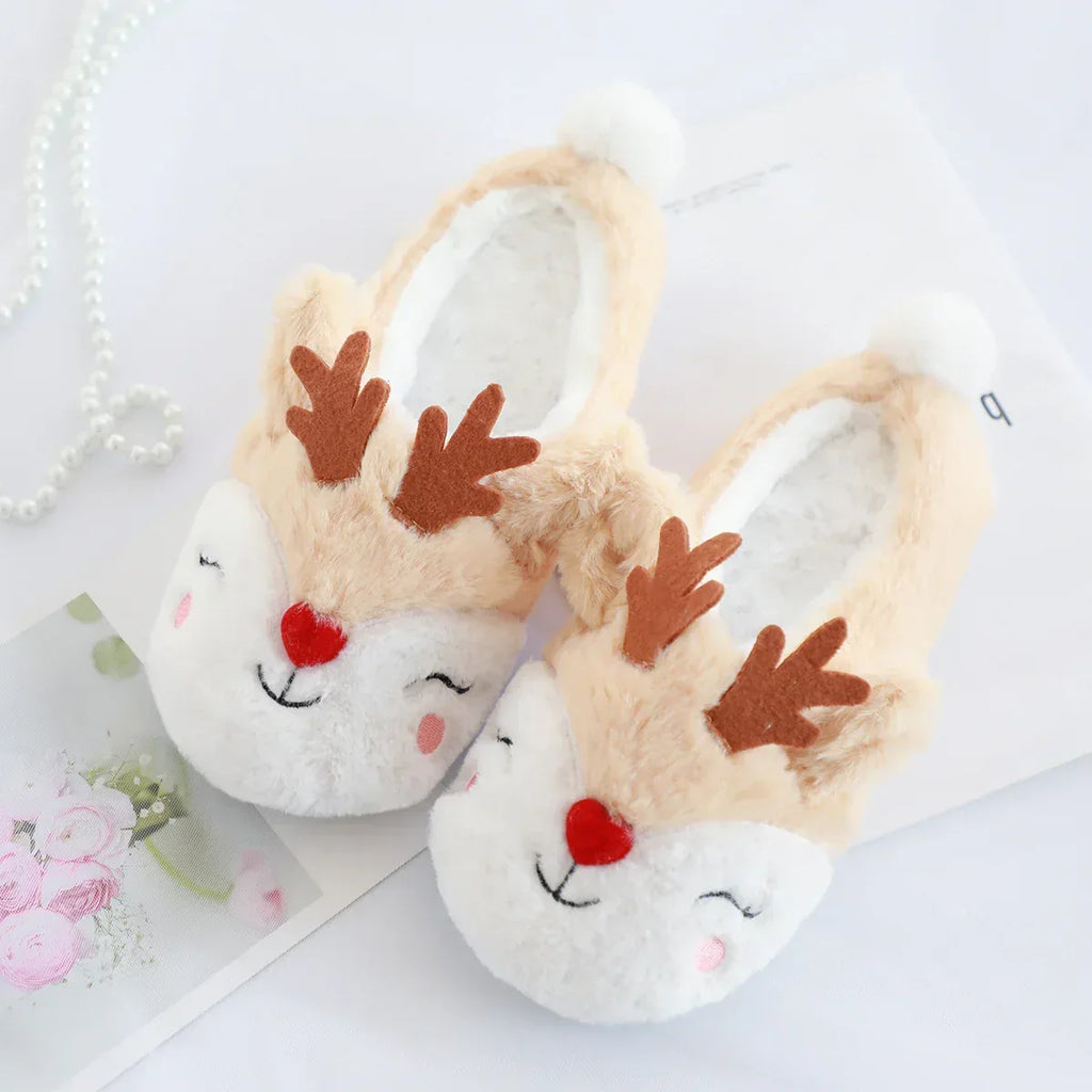 Love Elk Plush Home Warm Slippers - DanaFashionstore