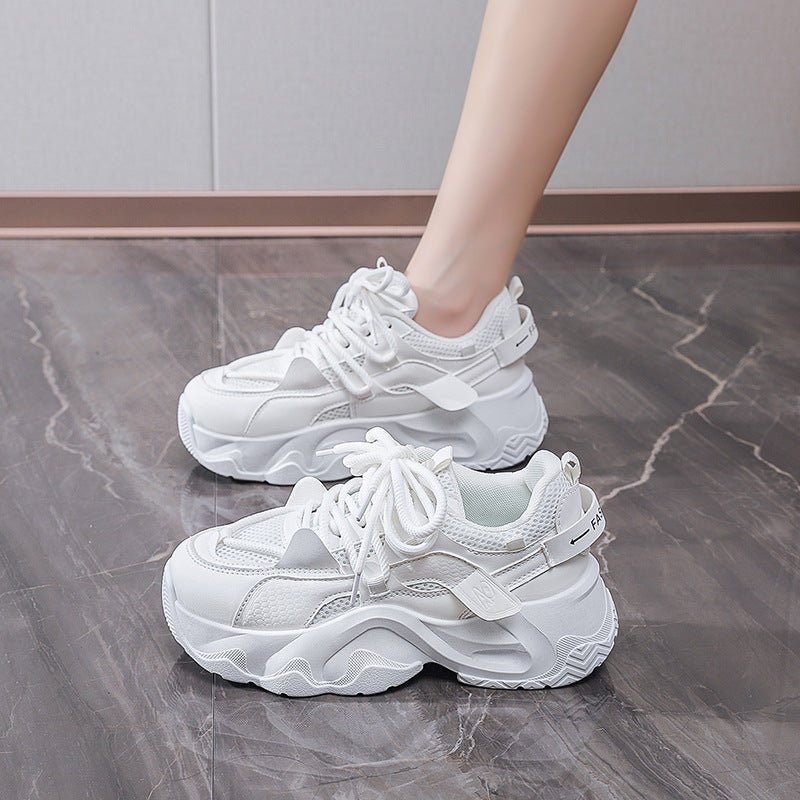 Dad Shoes Student All-matching Height Increasing White Casual Sneaker $35.90 Dana Fashion Color: FB3306 Black Size: 35 Women's shoes Product information: Applicable sports: Universal Lining material: Cotton Color: FB3306 White, FB3306 Black Upper height:
