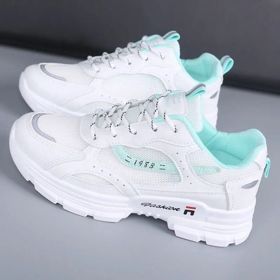 Dad Shoes Women's Summer Breathable Mesh Thin Student Board Shoes $29.99 Dana Fashion Color: Blue size: 35 Women's shoes Product information: Pattern: solid color Color: white, blue, pink Heel height: super high heel (above 8cm) Size: 35, 36, 37, 38, 39,