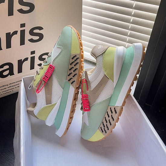 Daddy Breathable Summer Genuine Leather Thick Bottom Women's Clothing Argan Sneaker $40.81 Dana Fashion Color: Yellow Size: 36 Women's shoes Product information: Pattern: solid color Applicable sports: Universal Lining material: Mesh Color: yellow, green,