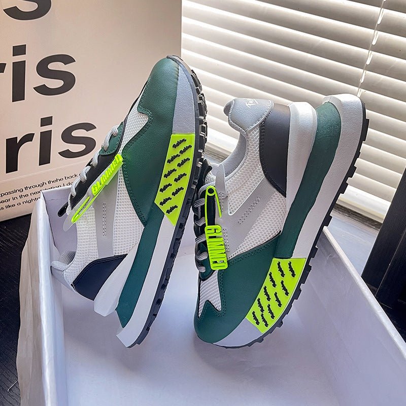 Daddy Breathable Summer Genuine Leather Thick Bottom Women's Clothing Argan Sneaker $40.81 Dana Fashion Color: Green Size: 36 Women's shoes Product information: Pattern: solid color Applicable sports: Universal Lining material: Mesh Color: yellow, green,