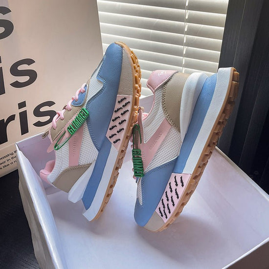 Daddy Breathable Summer Genuine Leather Thick Bottom Women's Clothing Argan Sneaker $40.81 Dana Fashion Color: Blue Size: 36 Women's shoes Product information: Pattern: solid color Applicable sports: Universal Lining material: Mesh Color: yellow, green, b