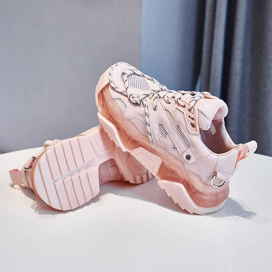 Daddy Shoes Women's Ins Trend New Thick-soled Mesh Breathable Sneakers $149.50 Dana Fashion Color: Pink Size: 35 Women's shoes Overview: Unique design, stylish and beautiful. Good material, comfortable feet. A variety of colors, any choice. Specification: