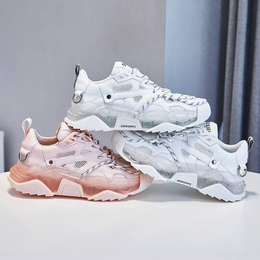Daddy Shoes Women's Ins Trend New Thick-soled Mesh Breathable Sneakers $149.50 Dana Fashion Color: Pink Size: 35 Women's shoes Overview: Unique design, stylish and beautiful. Good material, comfortable feet. A variety of colors, any choice. Specification: