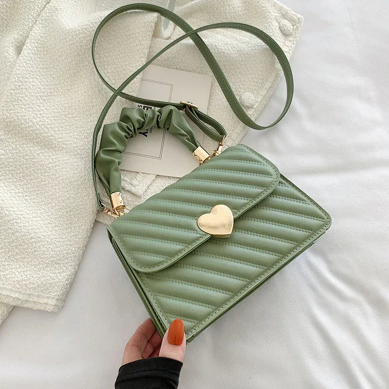 Women Handbags Fashion Chain Shoulder Bags With Love Metal Design - DanaFashionstore