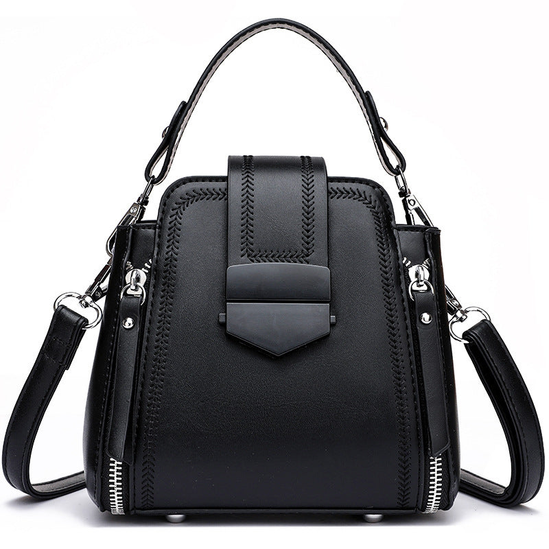 Elegant Lady Soft Leather Textured Small Handbag - Dana Fashion