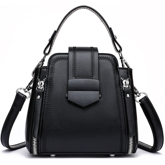 Elegant Lady Soft Leather Textured Small Handbag - Dana Fashion
